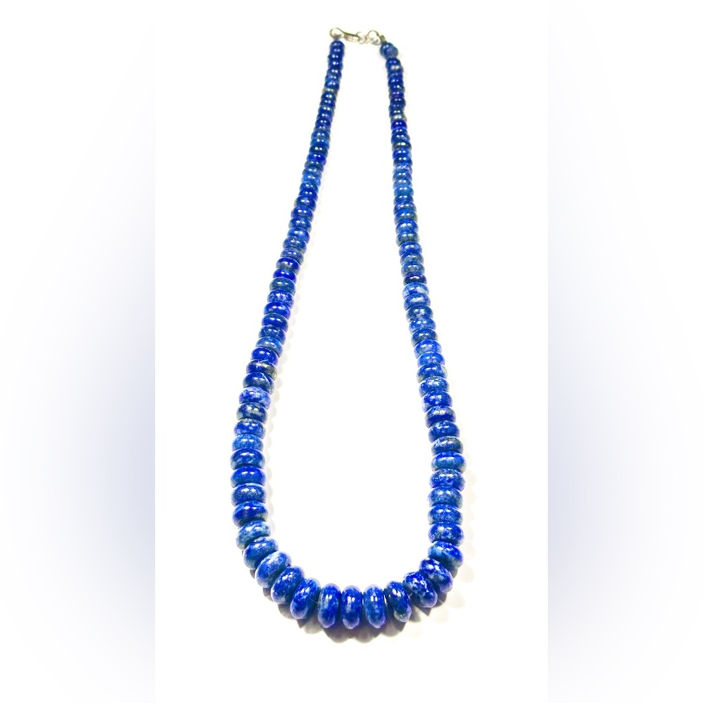 Genuine LAPIS LAZULI Beaded Necklace. STUNNING!!!